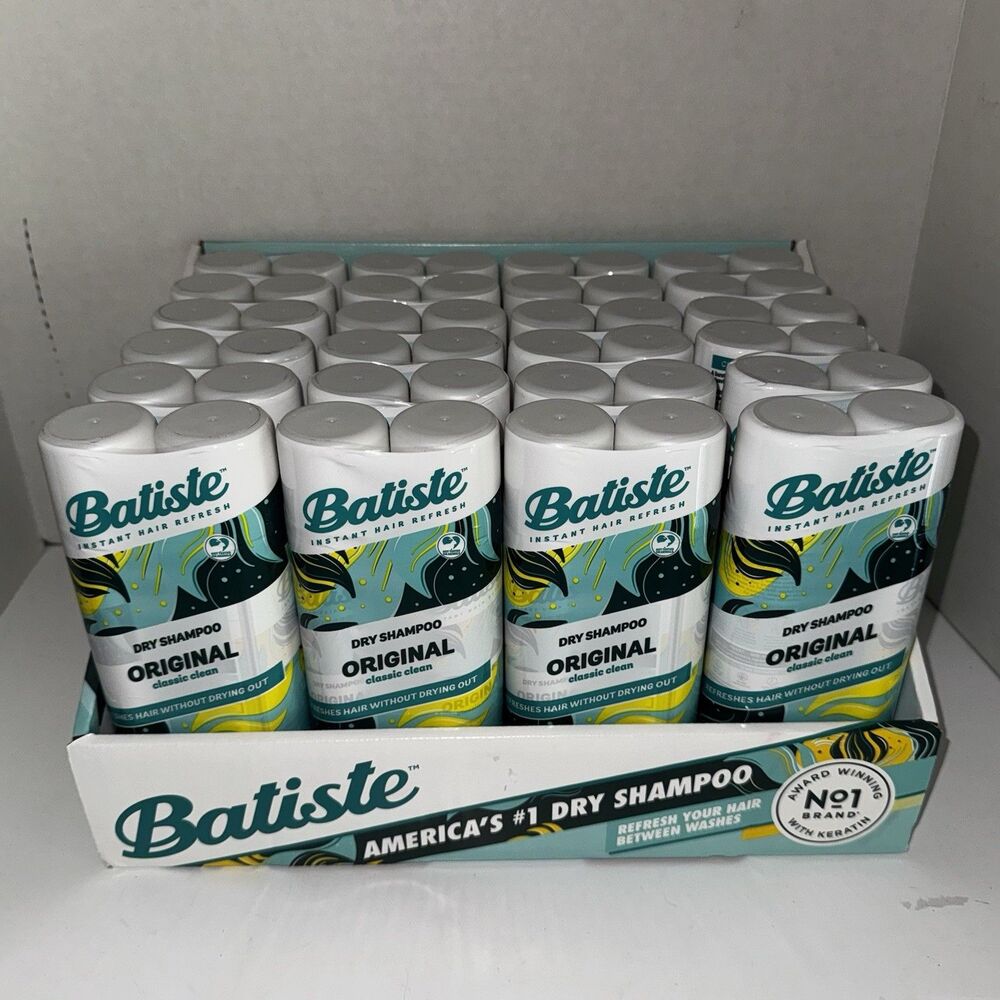 Batiste Dry Shampoo Original 48 Cans 3.81oz Bulk Lot NEW Case Classic Clean